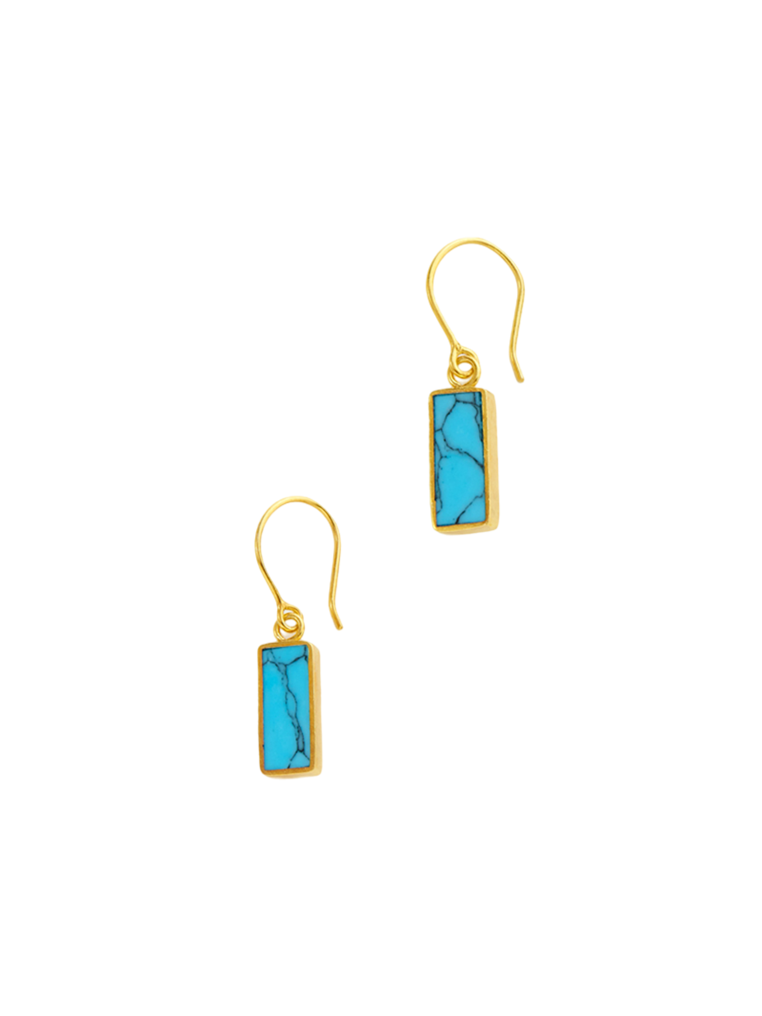 18kt gold vermeil pstm afghanistan turquoise ziba earrings